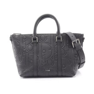 Christian Dior Weekender Gravity Handbag Leather Black
